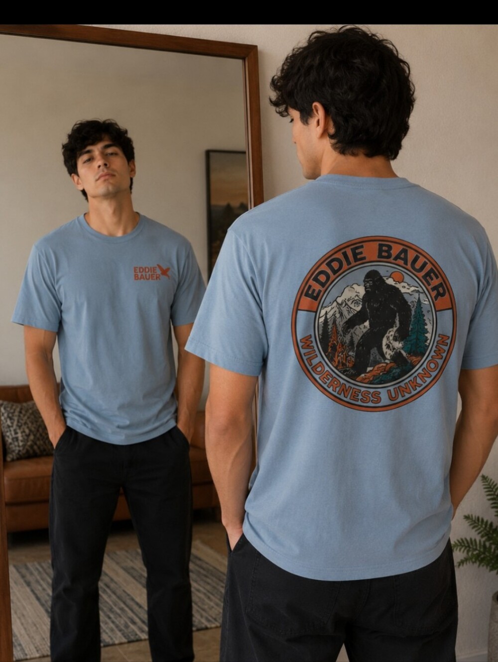 Eddie Bauer “Bigfoot Wilderness Unknown” Graphic T-Shirt Med